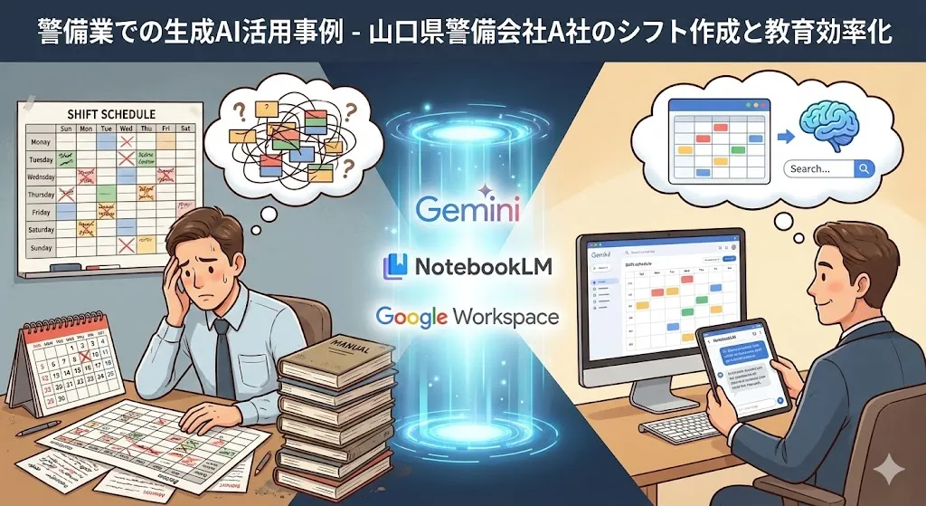 警備業での生成AI活用事例 - 山口県警備会社A社のシフト作成と教育効率化